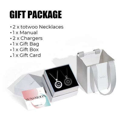 Matching Touch Necklaces for Couples Long Distance Connection Jewelry Bluetooth Smart Gift for Anniversary