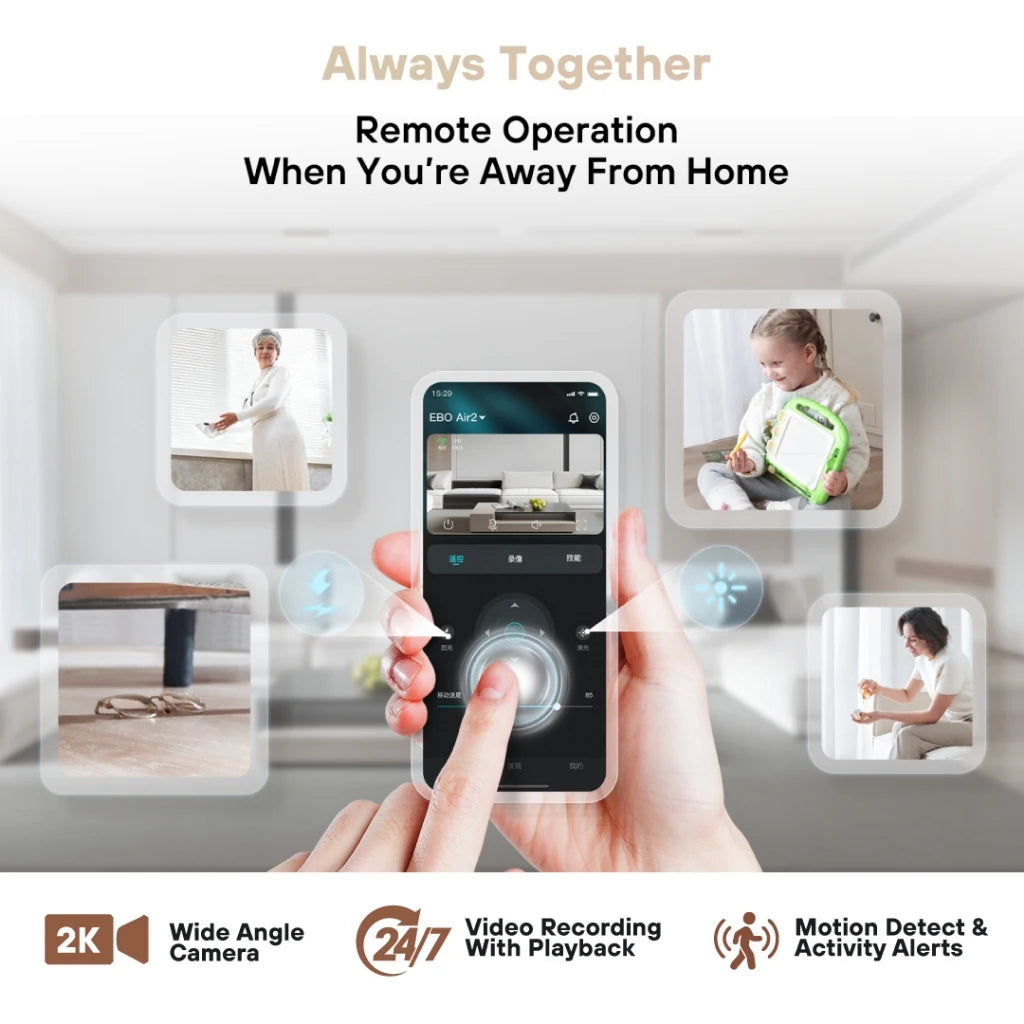 Enabot EBO AIR2 Intelligent Robot Wireless Camera Robot Remote Monitoring Pet Companion Robot Realtime Control Custom Gift