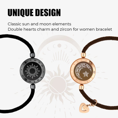 Romantic Couple Gift Smart Bluetooth Bracelets with Vibration Reminder for Ios Android Long Distance