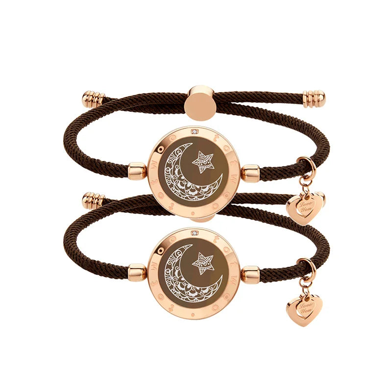 Romantic Couple Gift Smart Bluetooth Bracelets with Vibration Reminder for Ios Android Long Distance
