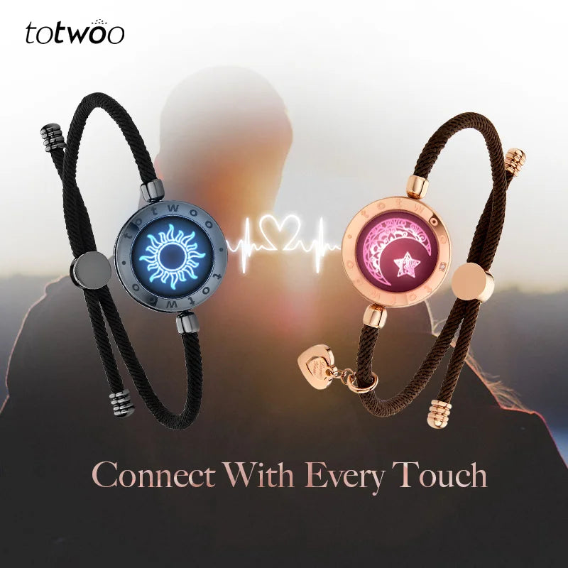 Romantic Couple Gift Smart Bluetooth Bracelets with Vibration Reminder for Ios Android Long Distance