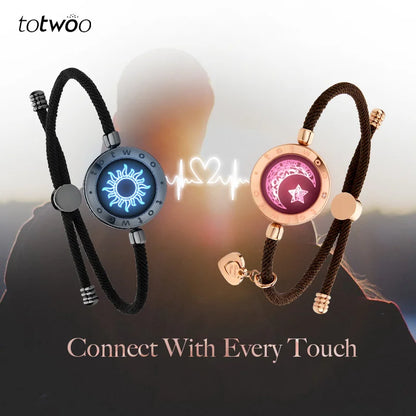 Romantic Couple Gift Smart Bluetooth Bracelets with Vibration Reminder for Ios Android Long Distance