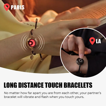 Romantic Couple Gift Smart Bluetooth Bracelets with Vibration Reminder for Ios Android Long Distance