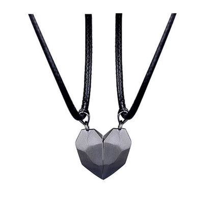 2Pcs Magnetic Heart Couple Necklace for Women Valentine'S Day Sweater Chain for Best Friend Lovers Wedding Party Gift Jewelry
